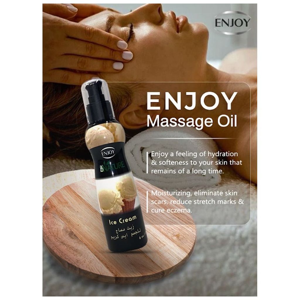 Enjoy Ice Cream Fragranced Massage Oil 175ml