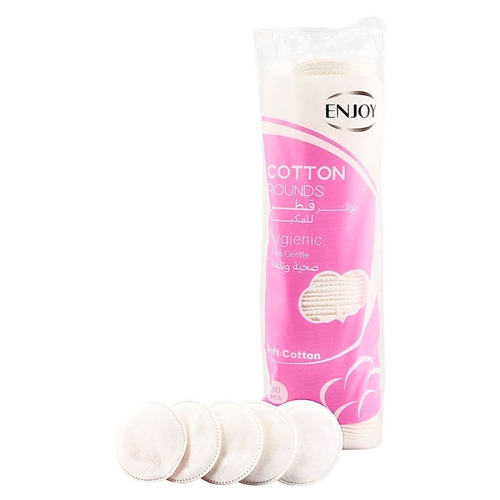 Enjoy Soft Cotton Round Pads, Pack of 80's