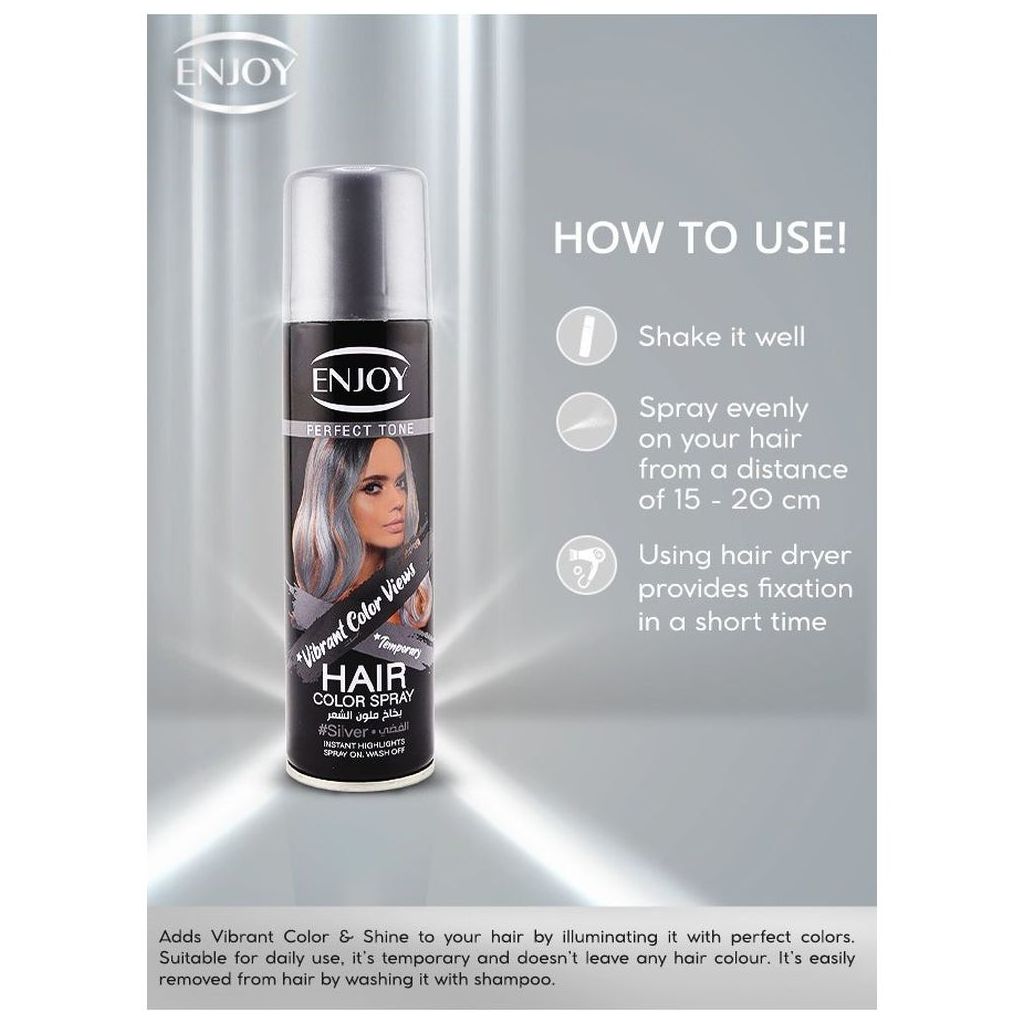 Enjoy Hair Color Spray 150ml - Silver