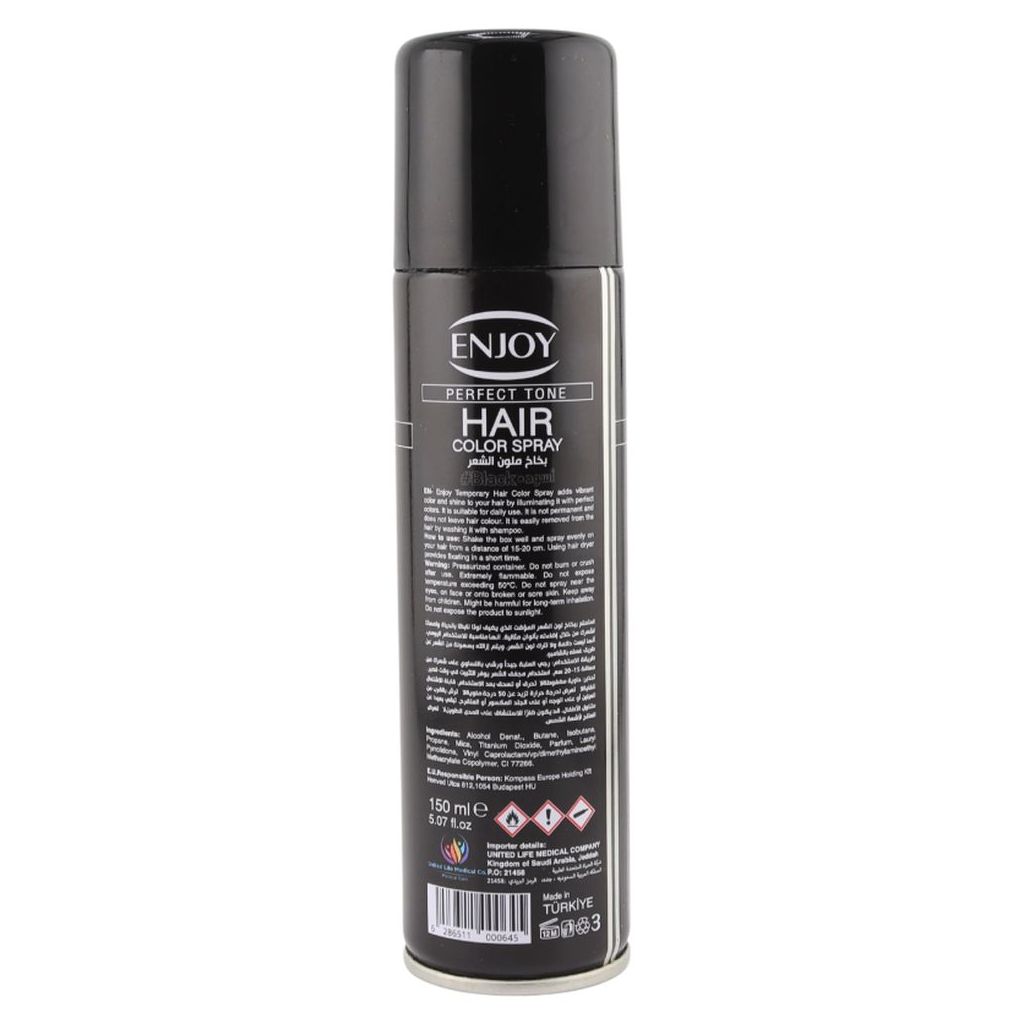 Enjoy Hair Color Spray 150ml - Black Color