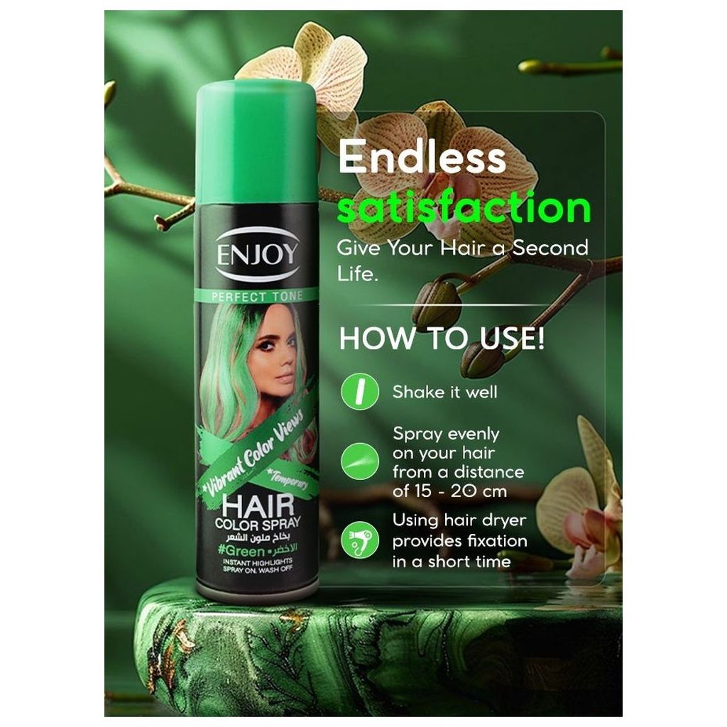 Enjoy Hair Color Spray 150ml - Green Color