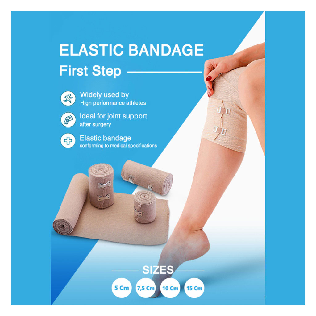 First Step Plus Elastic Bandage, Size 7.5cm x 4.5m