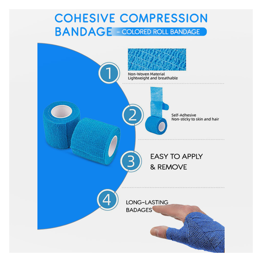 First Step Cohesive Bandage, Size 5cm x 4.5m