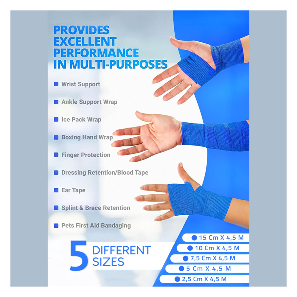 First Step Cohesive Bandage, Size 5cm x 4.5m