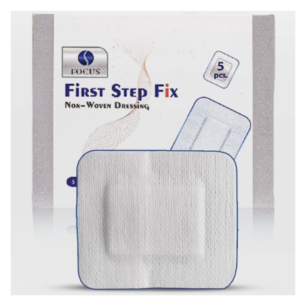 First Step Fix Non-Woven Wound Dressing Pads, 5 x 7cm, Pack of 5's