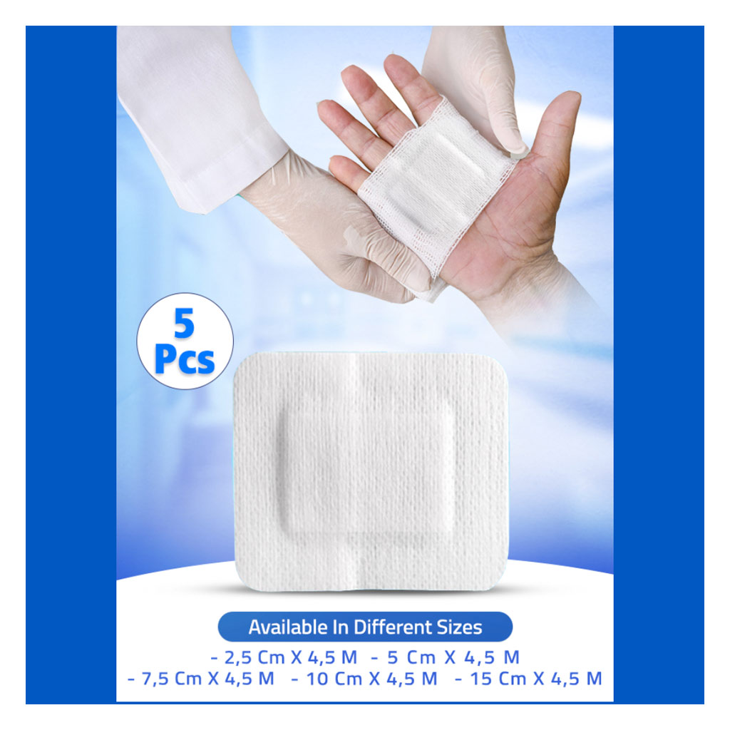 First Step Fix Non-Woven Wound Dressing Pads, 8 x 10cm, Pack of 5's