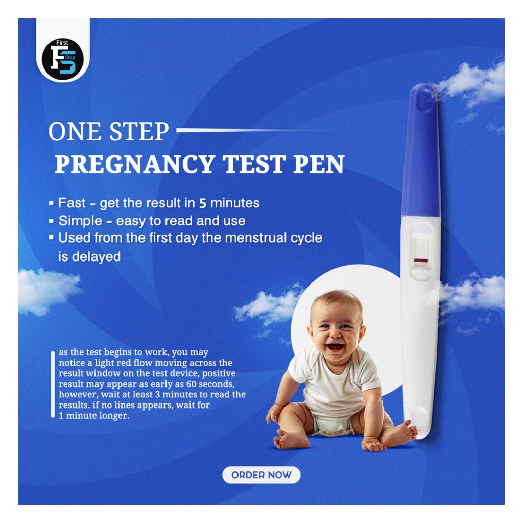 First Step Plus One Step HCG Pregnancy Test Pen