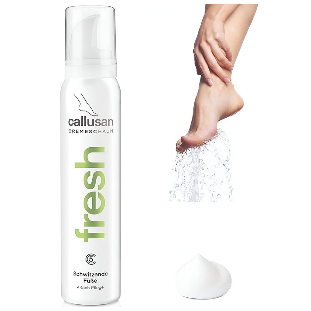 Callusan Fresh Mousse Foot Cream For Damp & Sweaty Feet 125ml