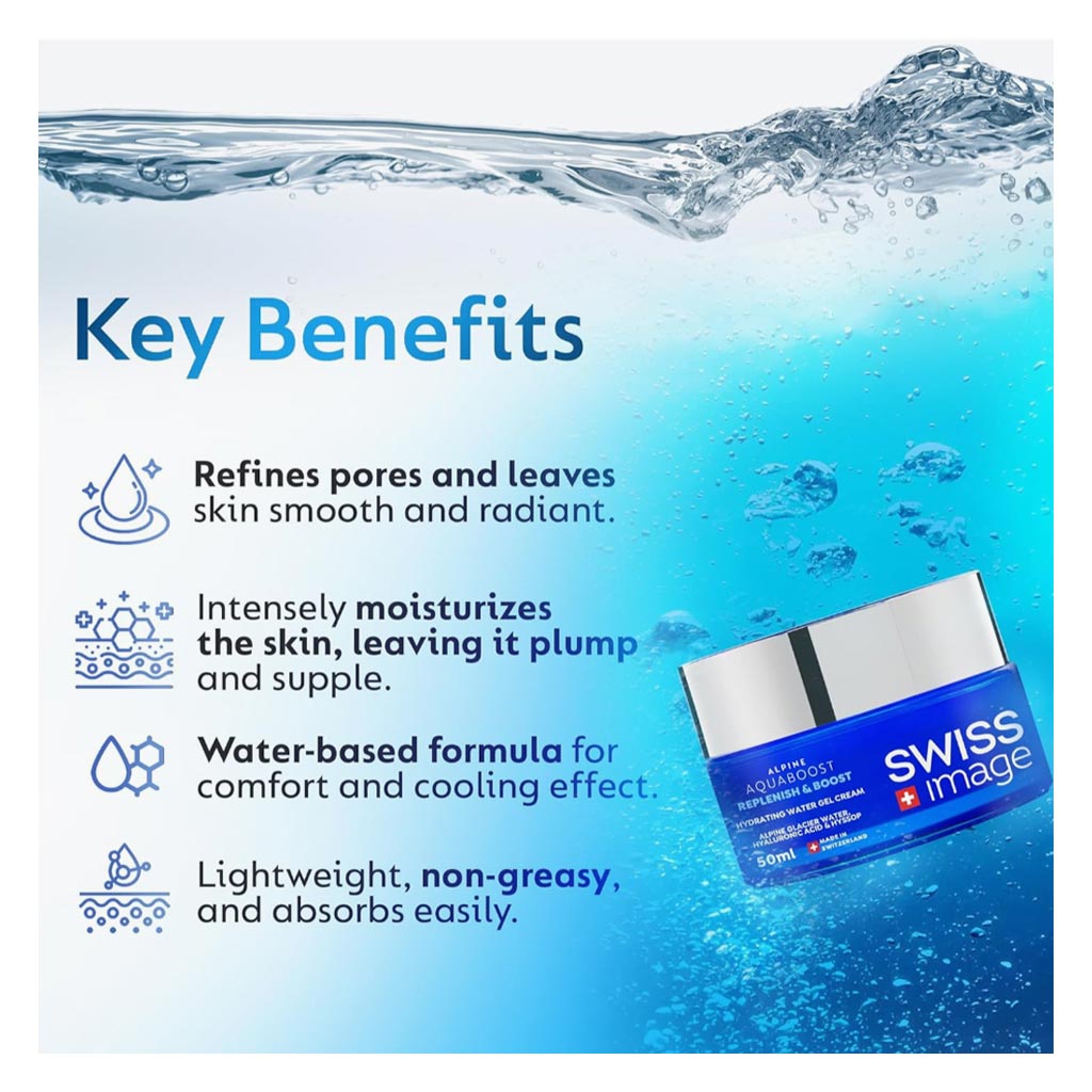 Swiss Image Alpine Aquaboost Replenish & Boost Hydrating Water Gel Cream 50ml