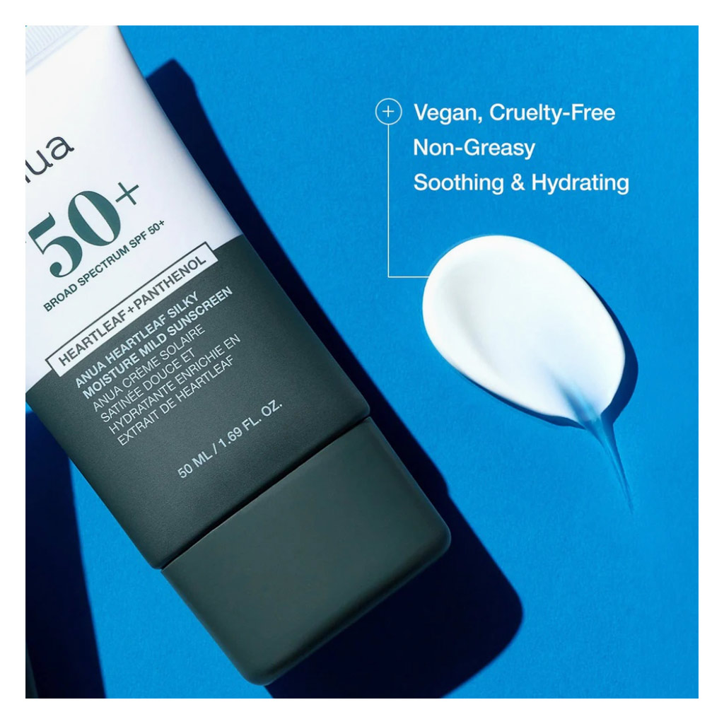 Anua Heartleaf Silky Moisture SP50+ PA++++ Sun Cream 50ml