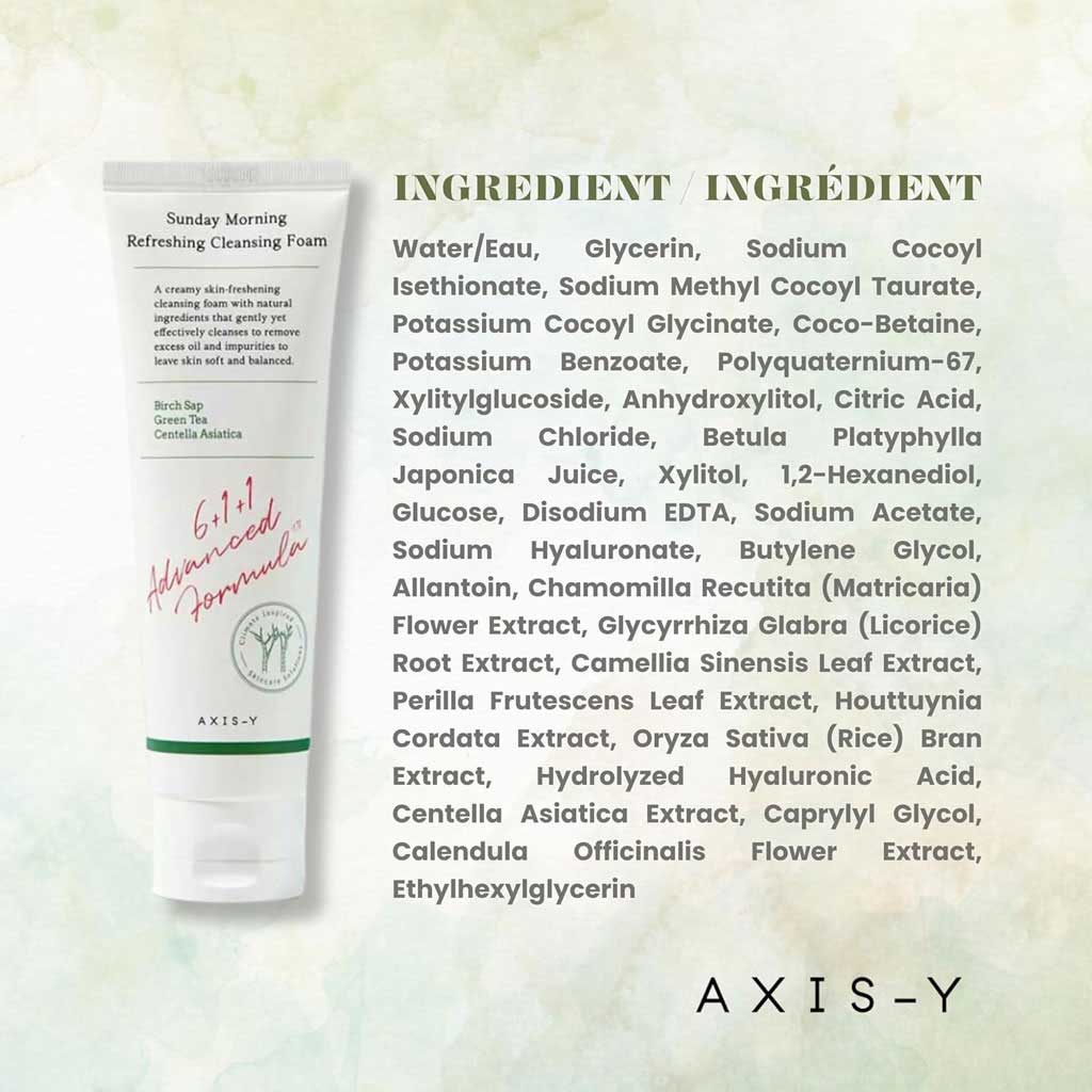 Axis-Y Sunday Morning Refreshing Cleansing Foam 120ml