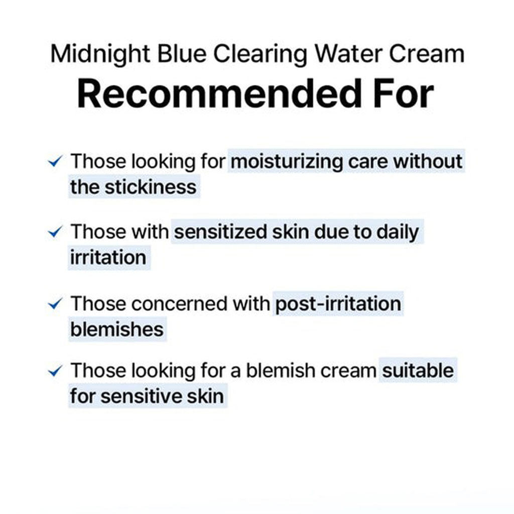 Dear Klairs Midnight Blue Clearing Water Cream 50g