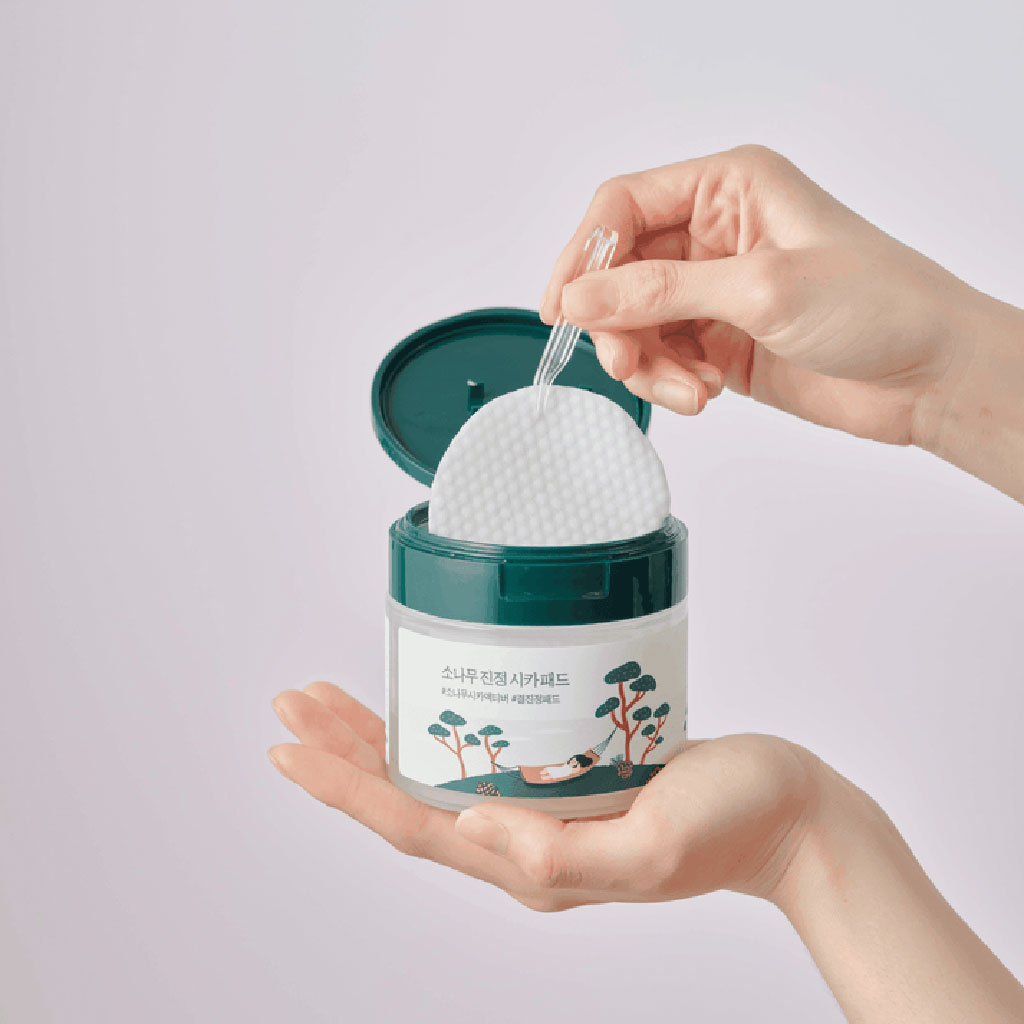 Round Lab Pine Calming Cica Cleansing Pads, Pack of 50's