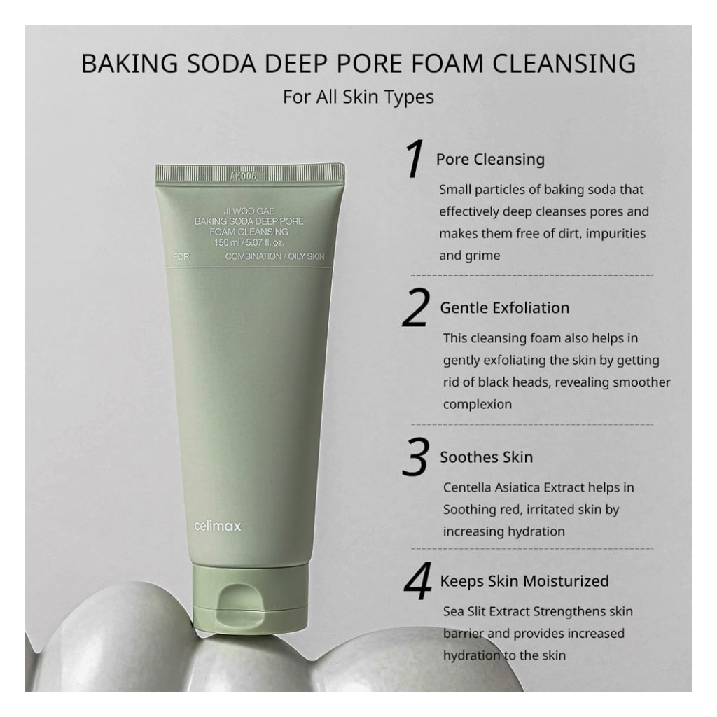 Celimax Ji Woo Gae Baking Soda Deep Pore Foam Cleanser 150ml