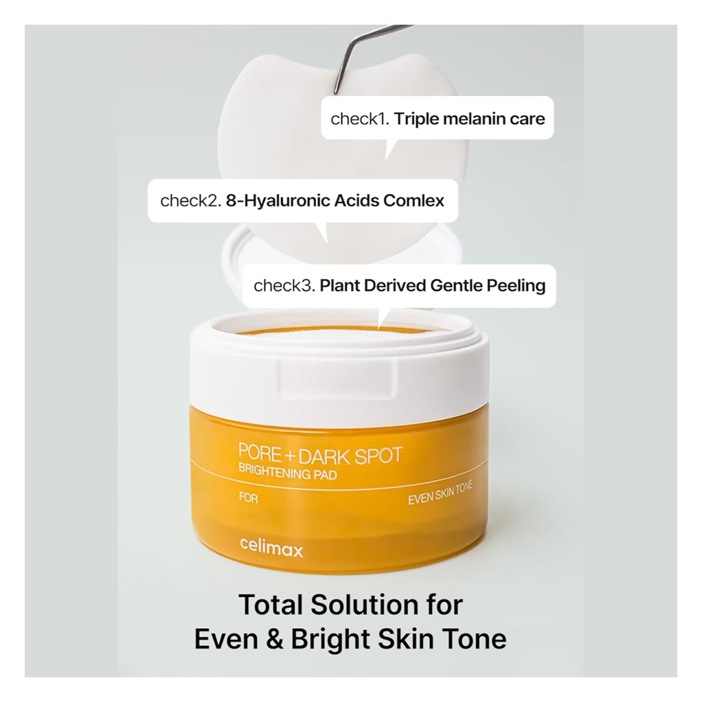 Celimax Pore + Dark Spot Brightening Pads, Pack of 40's