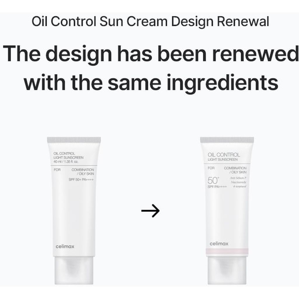 Celimax Oil Control SPF50+ PA++++ Light Sunscreen 40ml