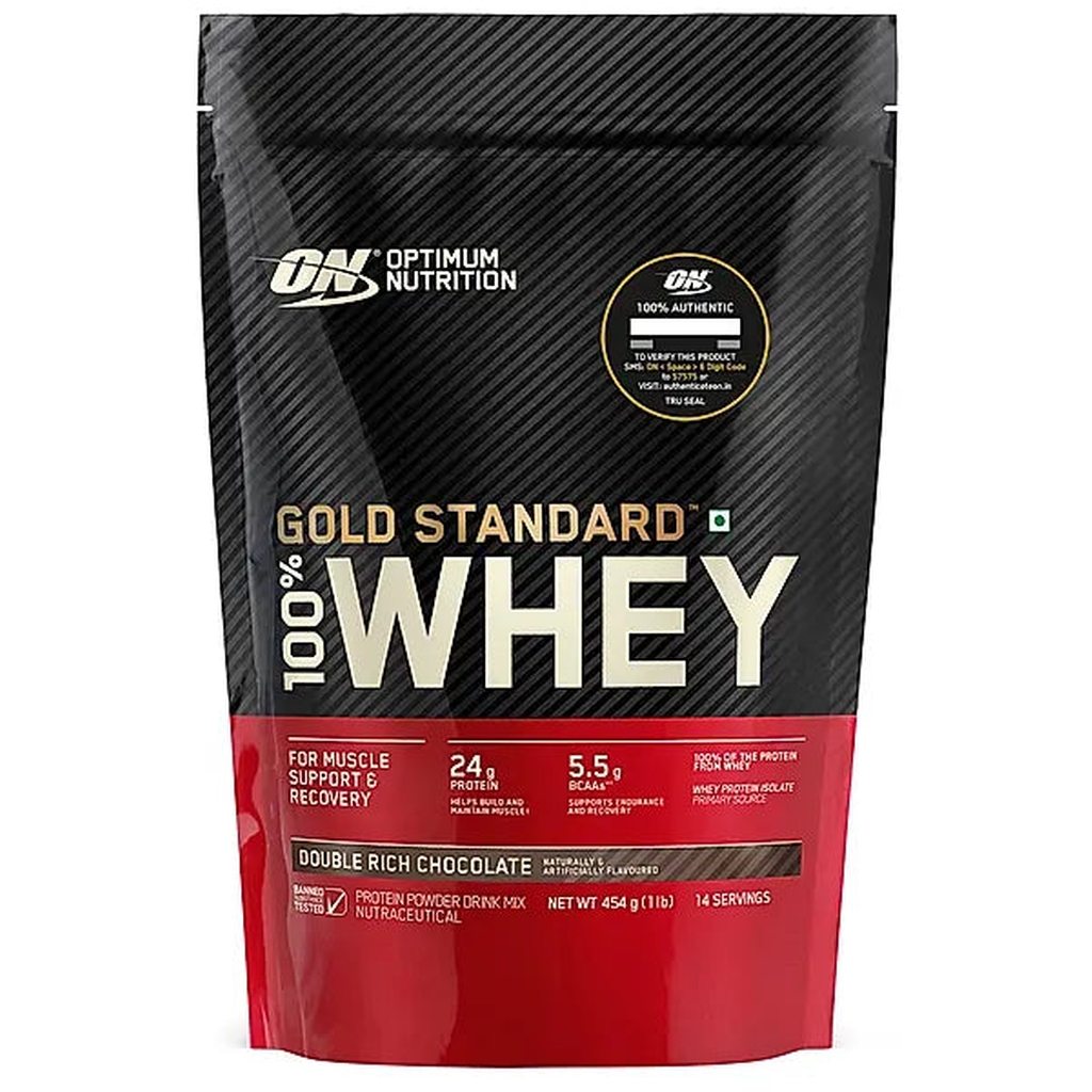 Optimum Nutrition Gold Standard 100% Whey Double Rich Chocolate Protein Powder 1lb