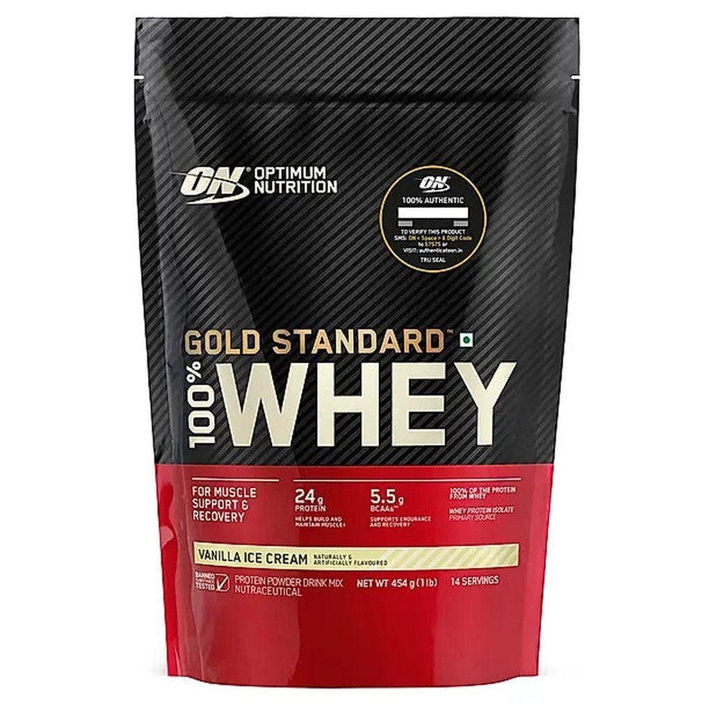 Optimum Nutrition Gold Standard 100% Whey Vanila Ice Cream Protein Powder 14 Servings