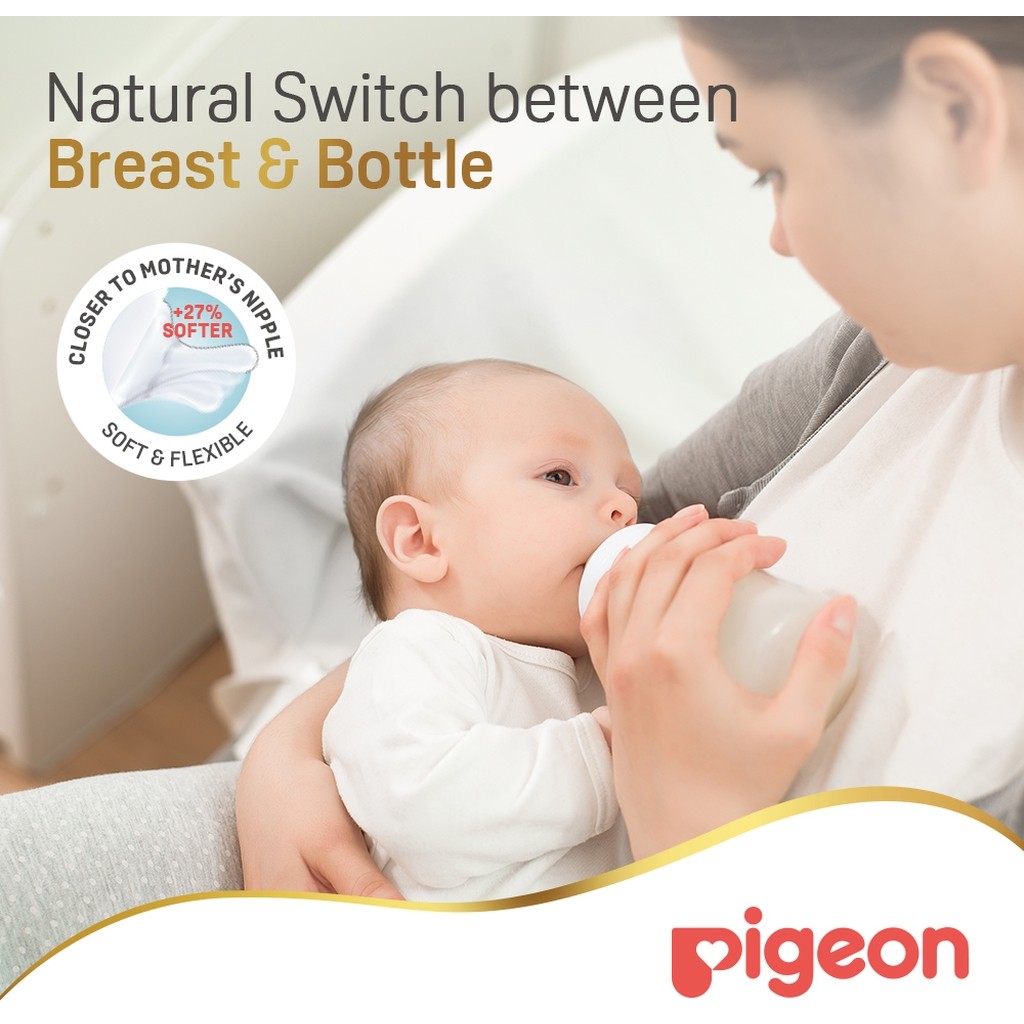 Pigeon SofTouch Wide Neck Nipples, Size - 3L, Pack of 2's