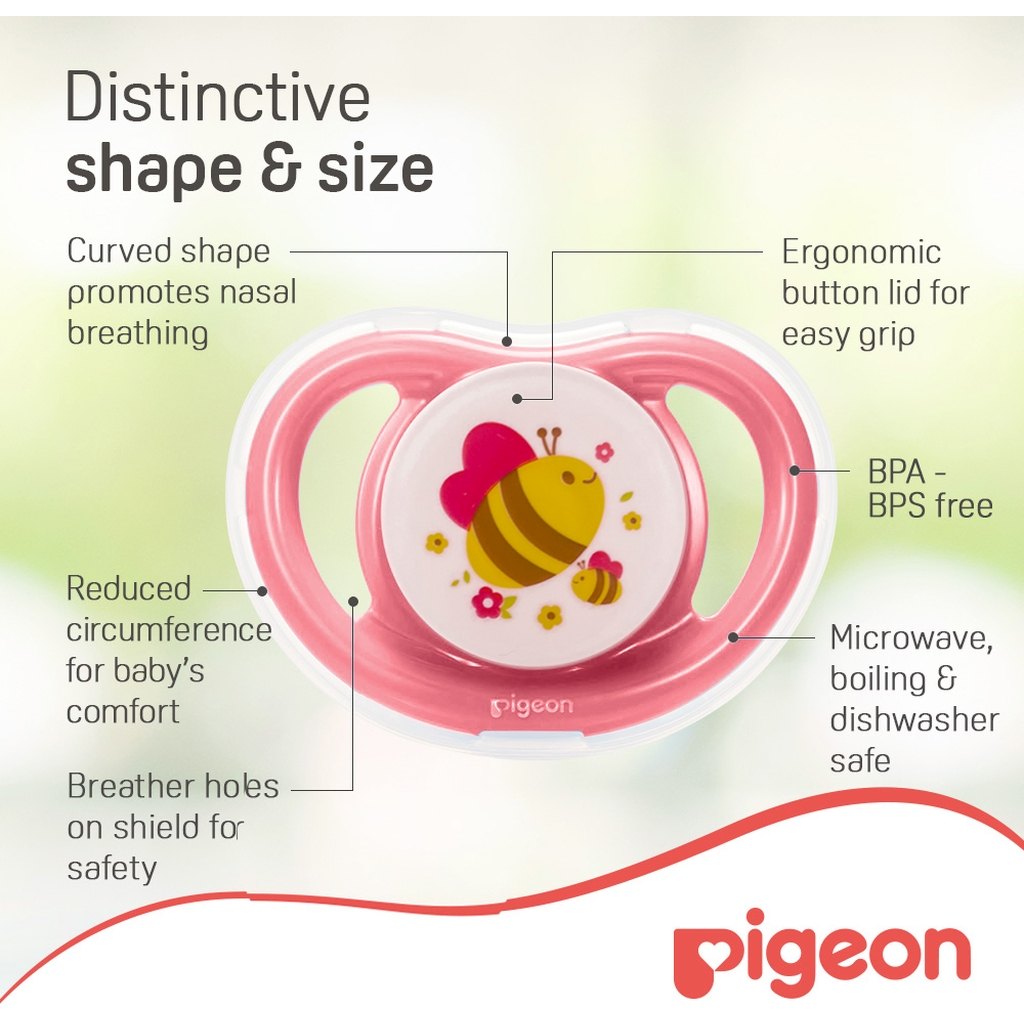 Pigeon Minilight Pacifier For 6+ Months Baby, Size - Medium, Girl