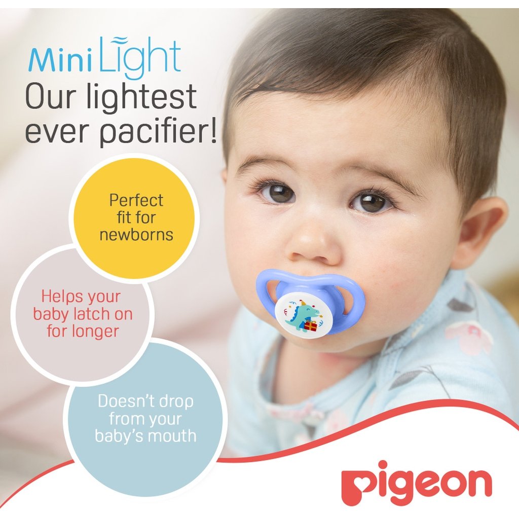 Pigeon Minilight Pacifier For 6+ Months Baby, Size - Medium, Boy