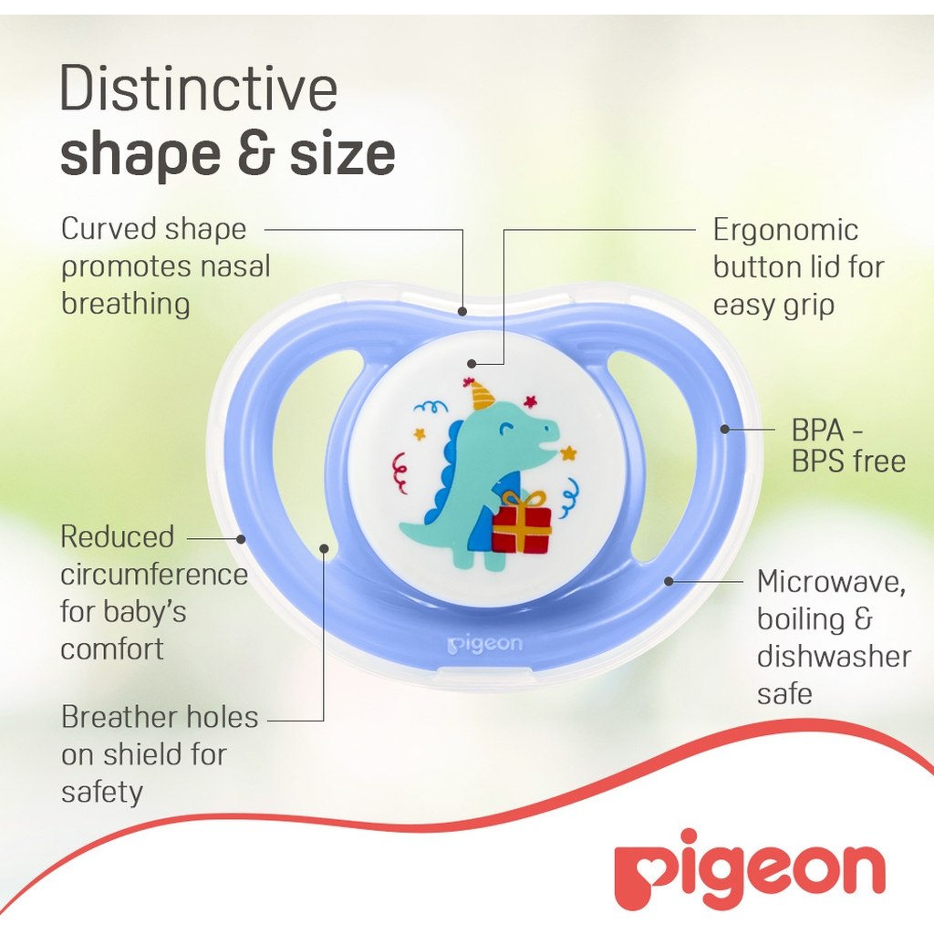 Pigeon Minilight Pacifier For 6+ Months Baby, Size - Medium, Boy