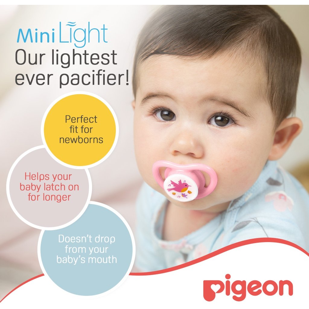 Pigeon Minilight Pacifier For 0+ Months Baby, Size - Small, Girl