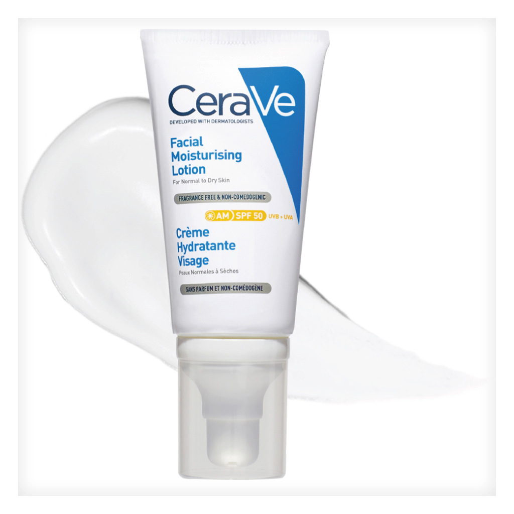 CeraVe AM SPF50 Facial Moisturizing Lotion For Normal To Dry Skin 52ml