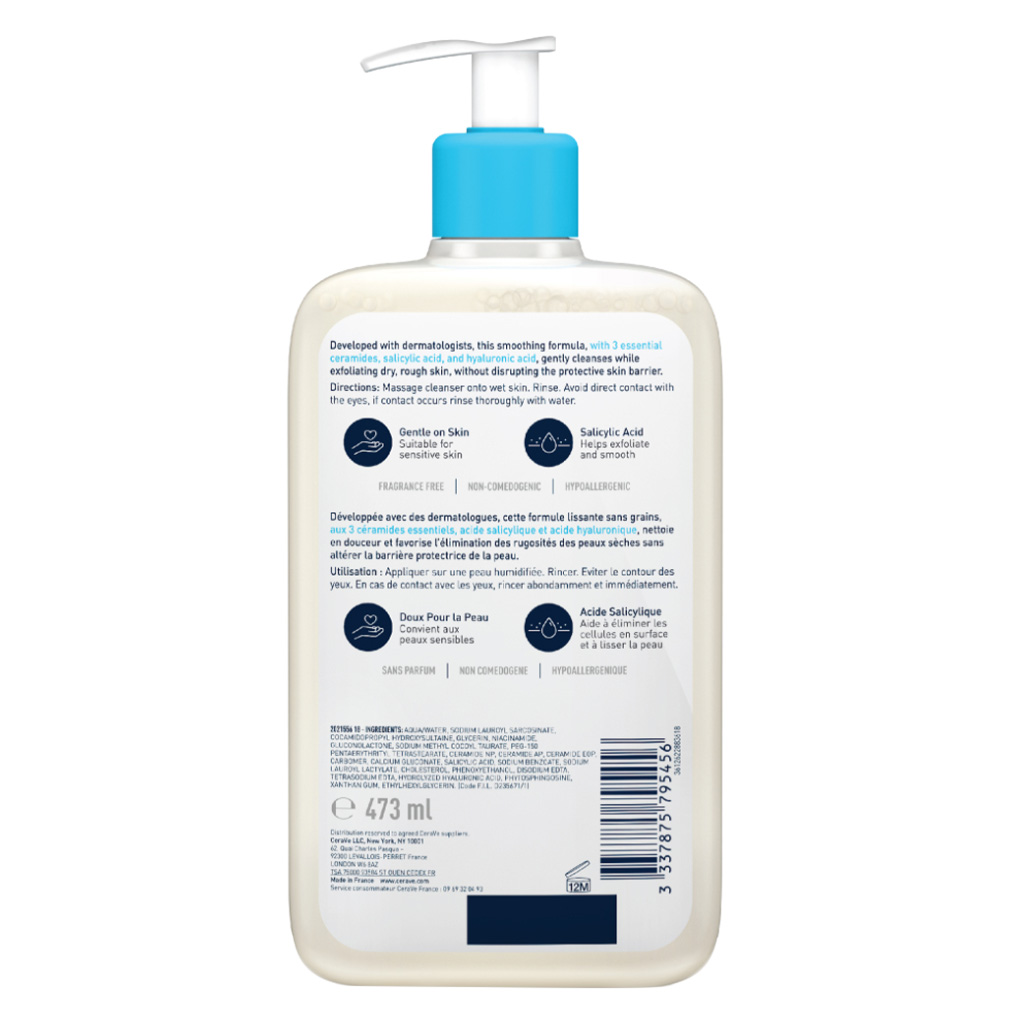CeraVe SA Smoothing Cleanser With Salicylic Acid For Dry, Rough & Bumpy Skin 473ml
