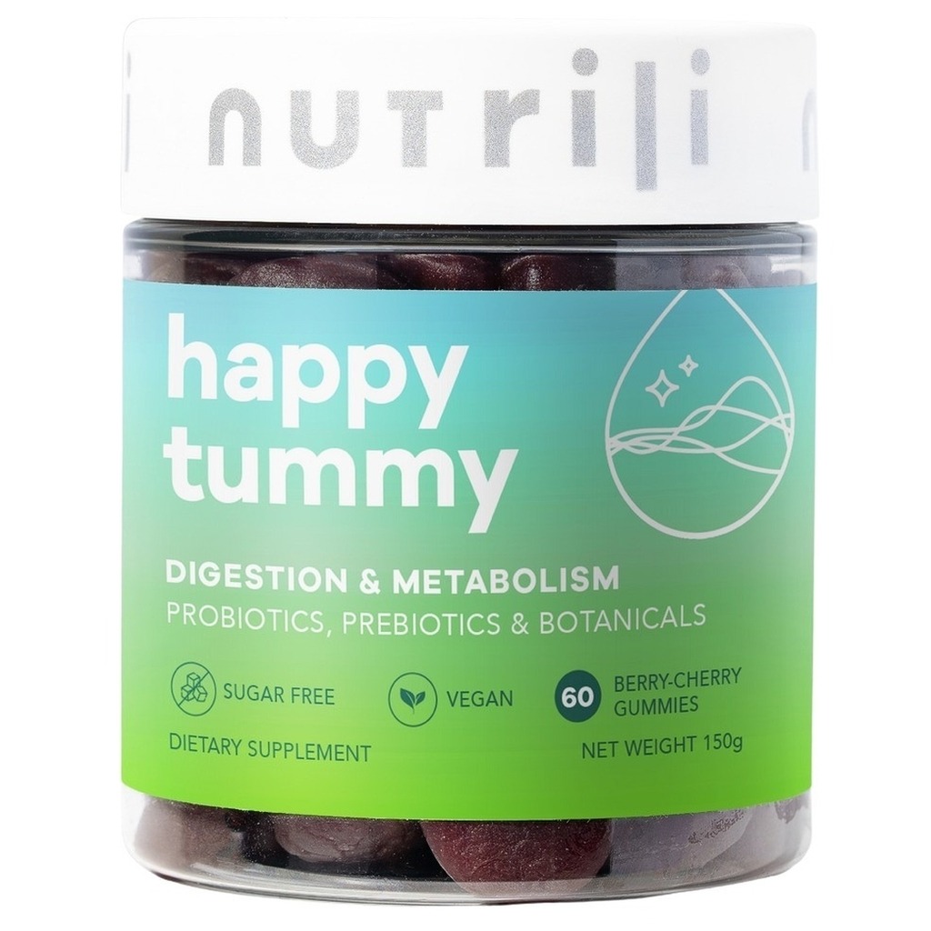 Nutrili Happy Tummy Adult Gummies For Digestion & Metabolism Support, Pack of 60's