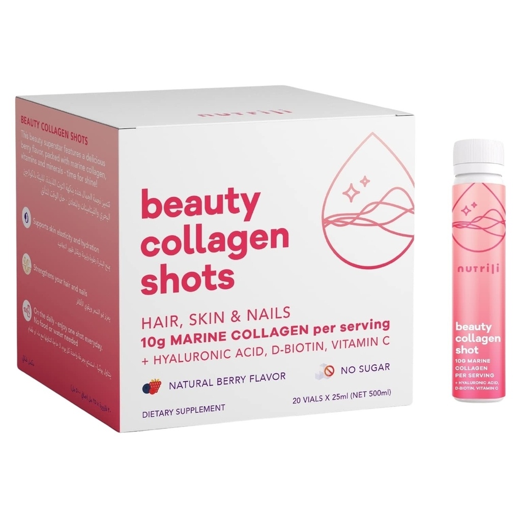 Nutrili Beauty Collagen Oral Shots Vial 25ml, Pack of 20's