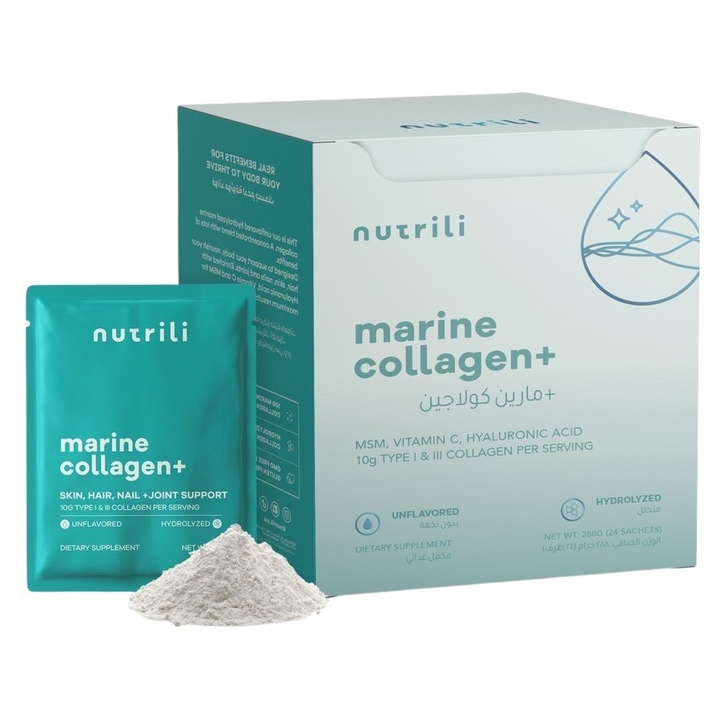 Nutrili Marine Collagen+ Unflavored Sachets, Pack of 24's
