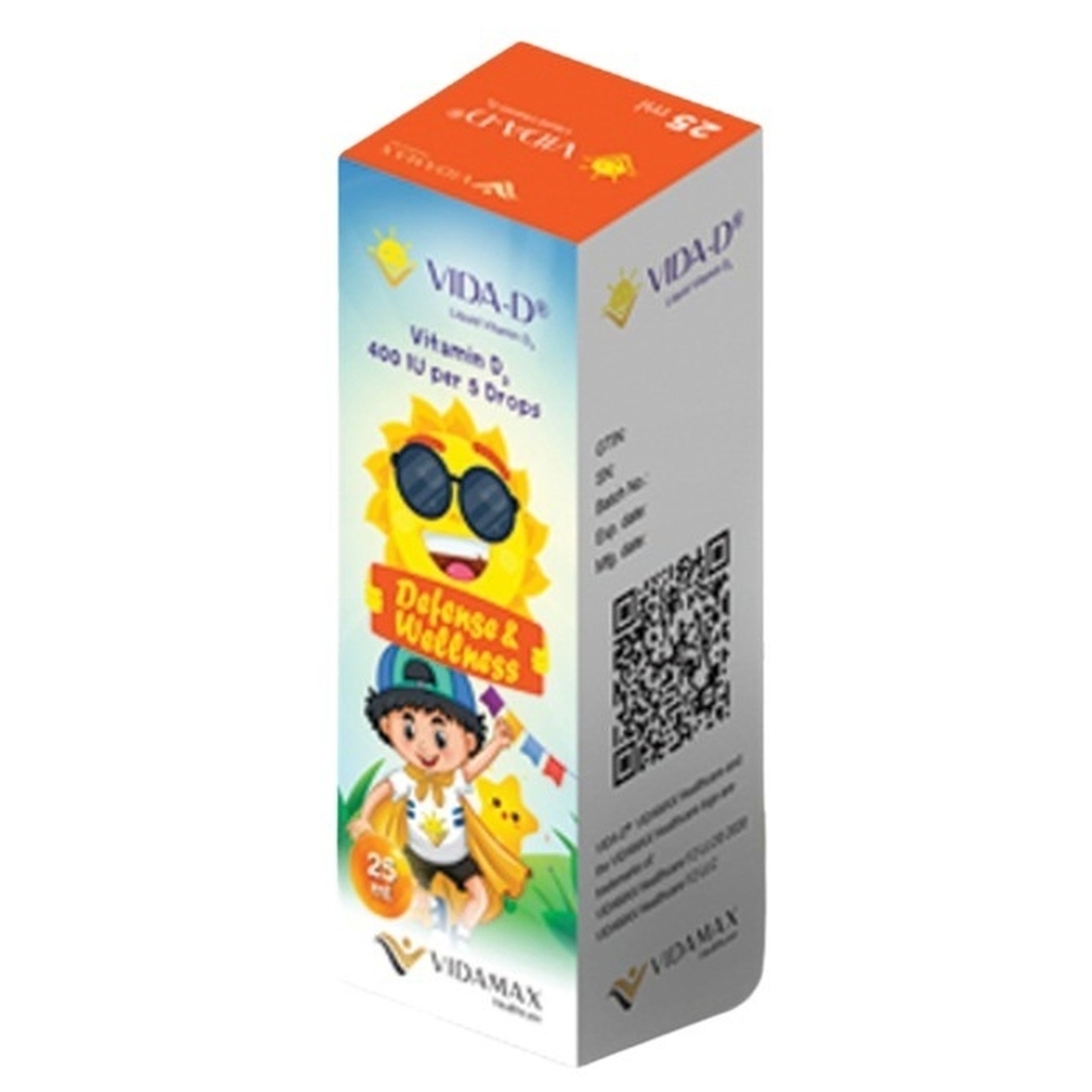 Vidamax Vida-D Vitamin D3 400IU Oral Drops 25ml