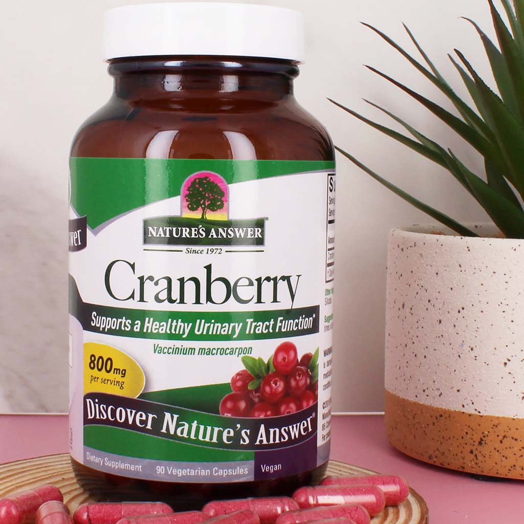 Nature's Answer Cranberry 800mg Vegan Capsules For Urinary Tract Health, Pack of 90's