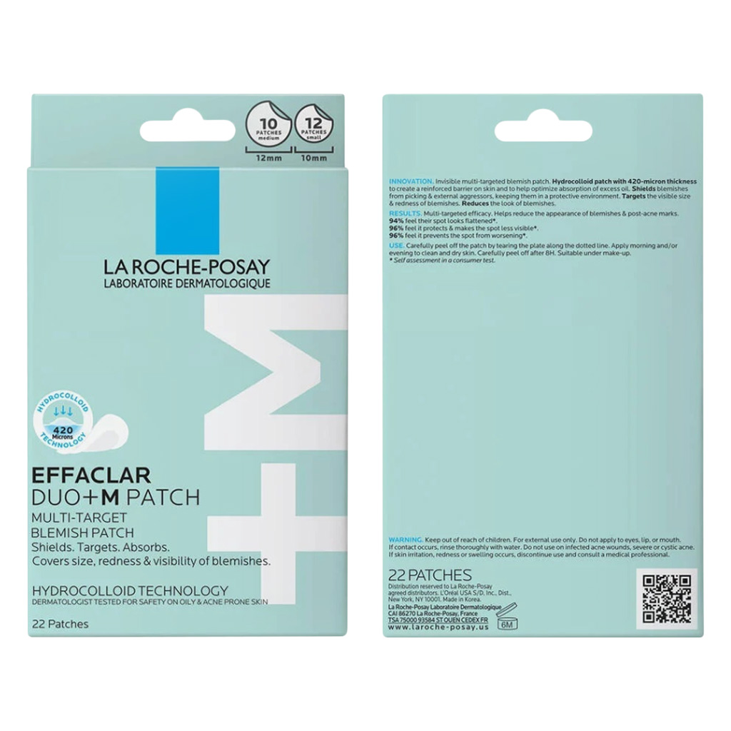 La Roche Posay Effaclar Duo+M Multi Target Blemish Patches, Pack of 22’s