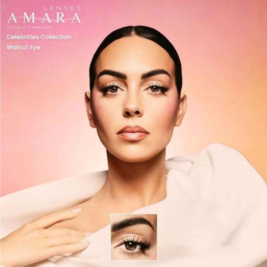 Amara Monthly Contact Lenses Walnut Color, Base Curve 8.7, Pack of 2’s