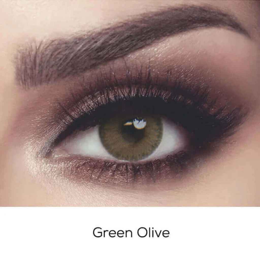 Bella Elite Green Olive Contact Lenses - Base Curve 8.6, Pack of 2’s
