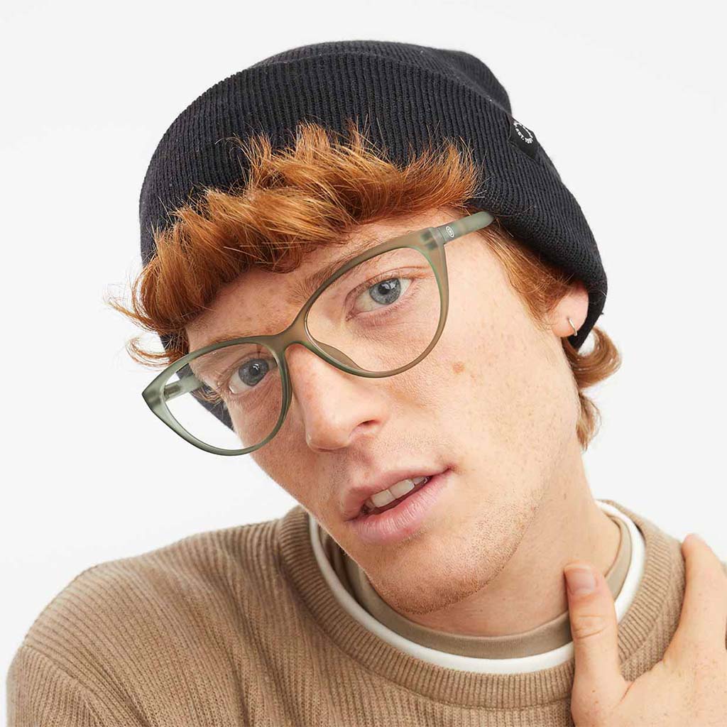 Barner Unisex Reading Glasses, Cat-Eye Shape, Light Jade - Plano Power