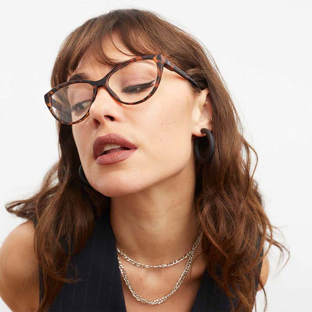 Barner Unisex Reading Glasses, Cat-Eye Shape, Havana - +2.00 Power
