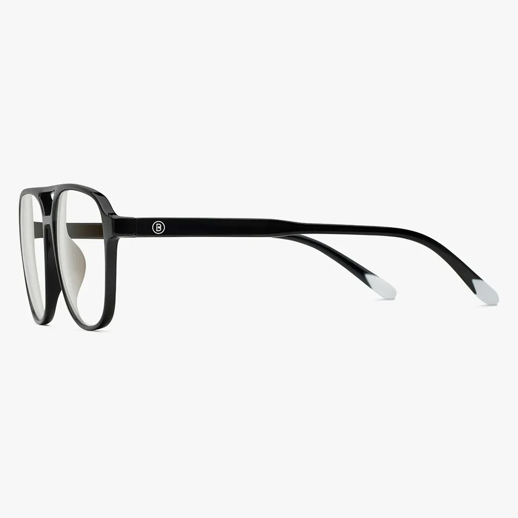 Barner Unisex Reading Glasses, Aviator Shape, Shiny Black - +2.50 Power
