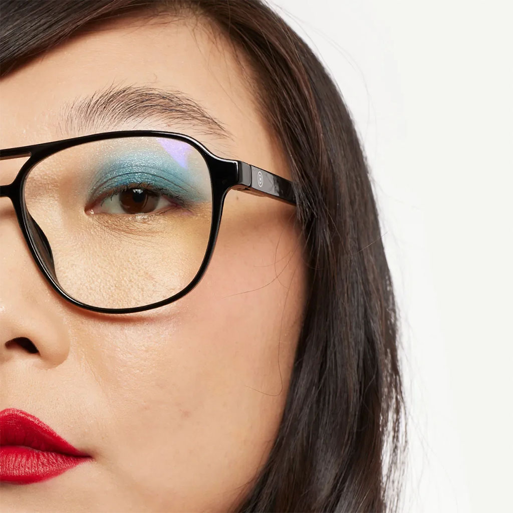 Barner Unisex Reading Glasses, Aviator Shape, Shiny Black - +2.50 Power