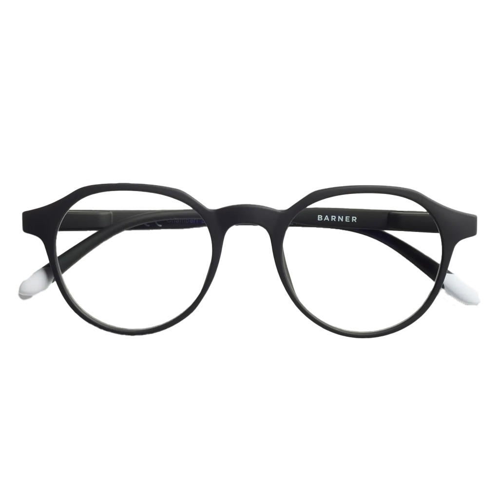 Barner Unisex Reading Glasses, Phantos Shape, Matte Black - +1.00 Power