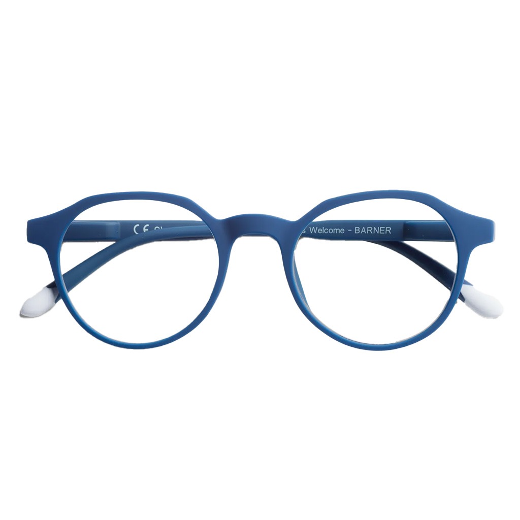 Barner Unisex Reading Glasses, Phantos Shape, Navy - Plano Power