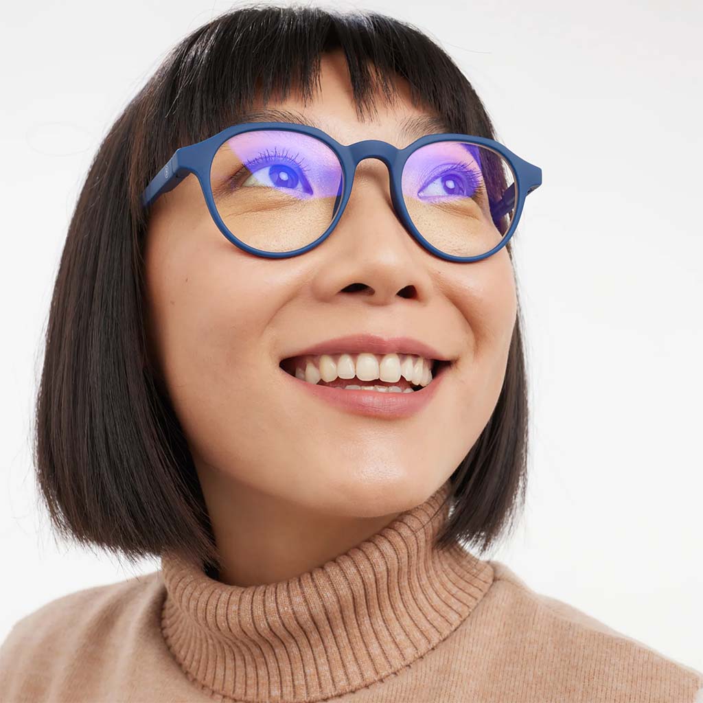 Barner Unisex Reading Glasses, Phantos Shape, Navy - Plano Power