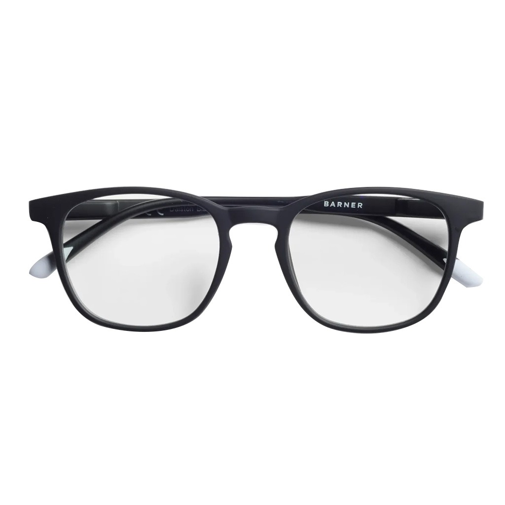 Barner Unisex Reading Glasses, Phantos Shape, Matte Black - Plano Power