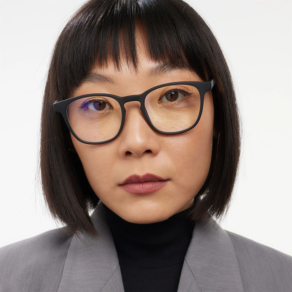 Barner Unisex Reading Glasses, Phantos Shape, Matte Black - Plano Power