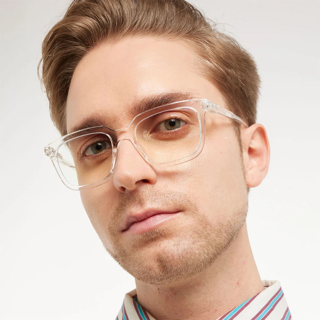 Barner Unisex Reading Glasses, Rectangle Shape, Transparent - +3.00 Power