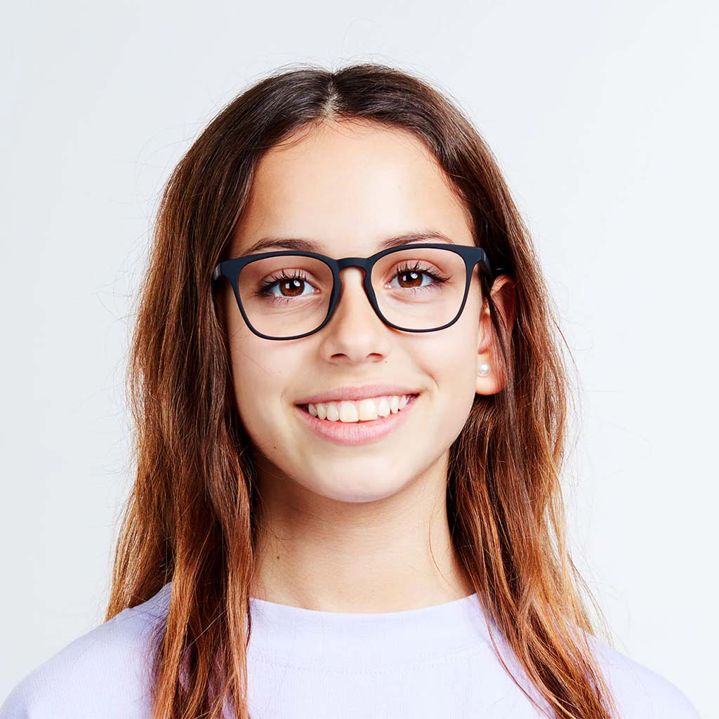 Barner Kids Reading Glasses, Phantos Shape, Matte Black - Plano Power