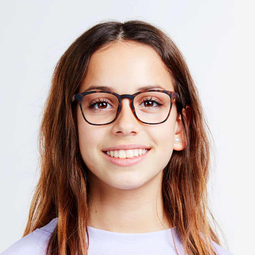 Barner Kids Reading Glasses, Phantos Shape, Havana - Plano Power