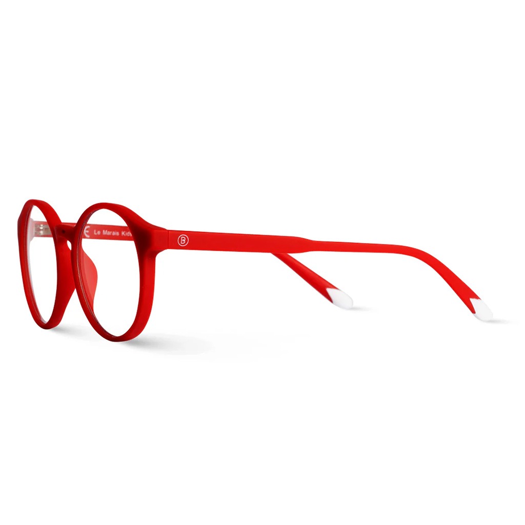 Barner Kids Reading Glasses, Phantos Shape, Red - Plano Power